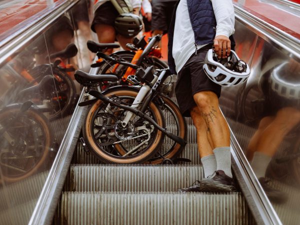Brompton G Line with Roller Frame - 8-velocidades Traildust White - Imagen 2