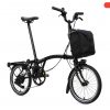 Brompton electric C Line  SuperRoll + e-Motiq system  4 vel negro mate