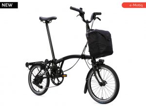 Brompton electric C Line  SuperRoll + e-Motiq system  4 vel negro mate