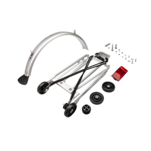 BROMPTON Rack set completa incl 4 rollers + Guardabarros - 6mm holes (Silver)